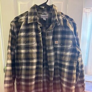 Carhartt Checkered Shirt in Brown and Cream